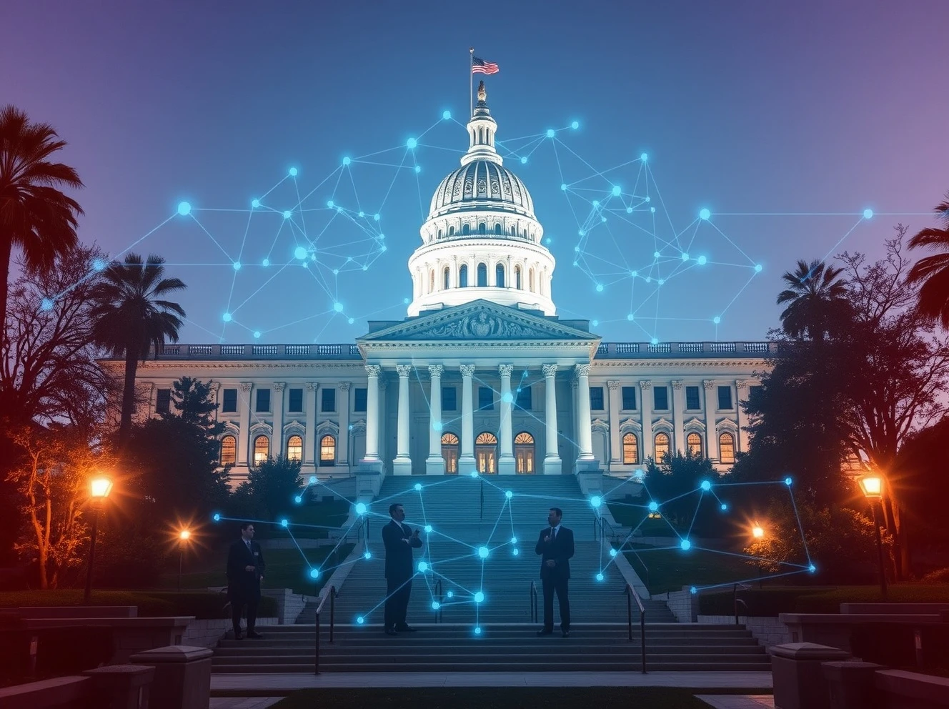 California AI safety bill legislative process showing government and technology integration