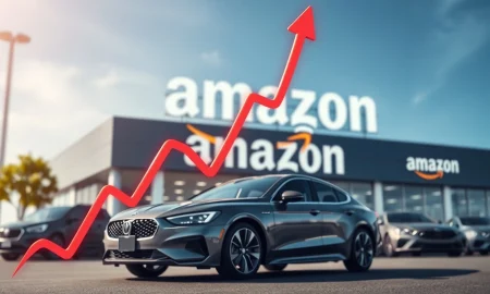 Carvana stock decline chart showing Amazon's competitive impact on automotive ecommerce
