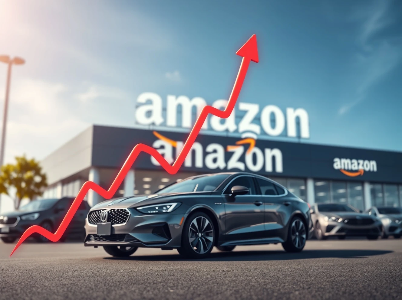 Carvana stock decline chart showing Amazon's competitive impact on automotive ecommerce
