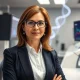 Cathie Wood discussing her major biotech investment strategy with financial analysts