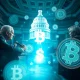 US Congress debating critical CBDC ban legislation with cryptocurrency symbols