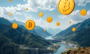 Central Asian Bitcoin mining facilities powered by hydroelectric energy creating national cryptocurrency reserves