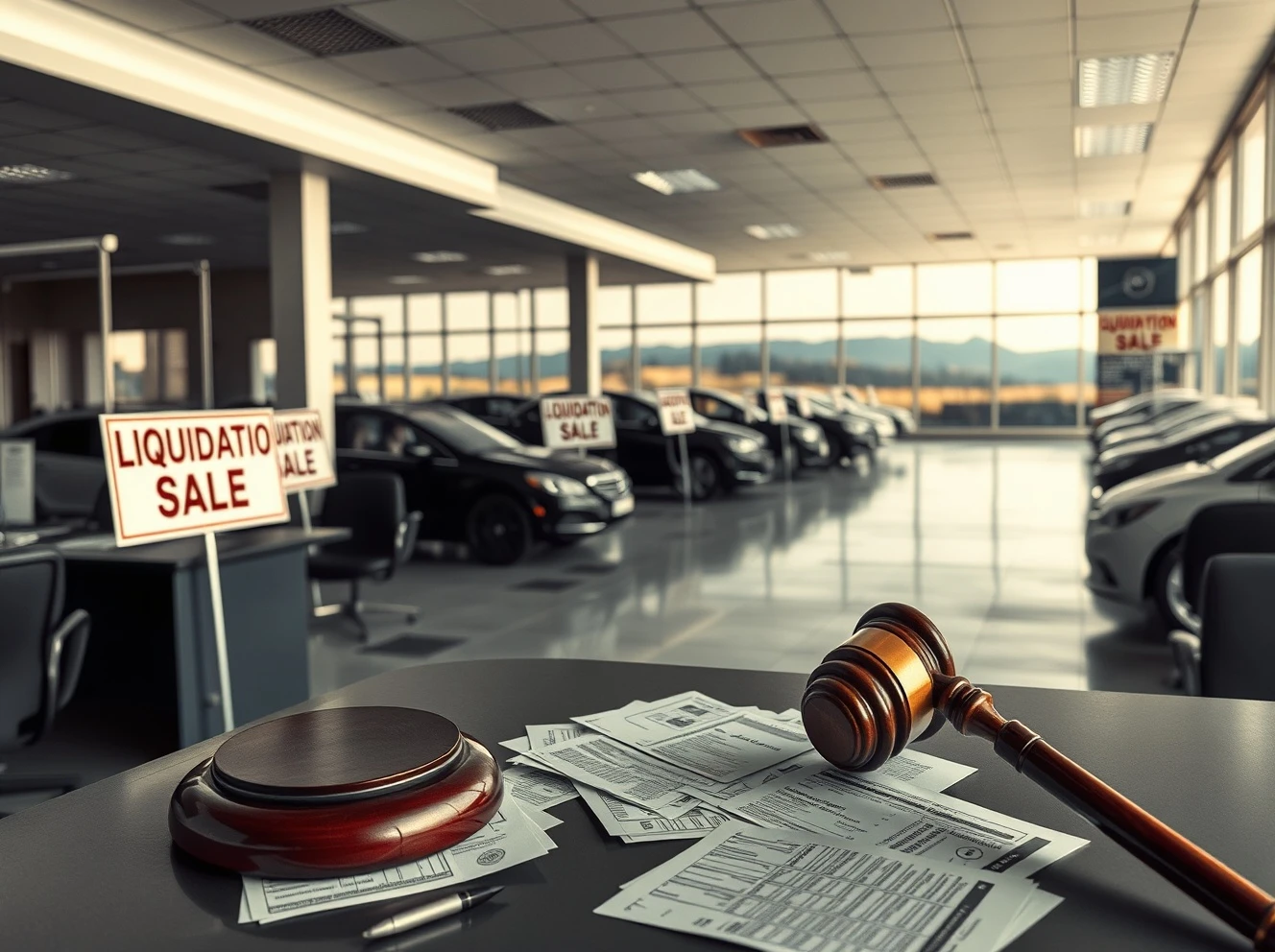 Chapter 7 bankruptcy proceedings for auto chain liquidation and creditor repayment process