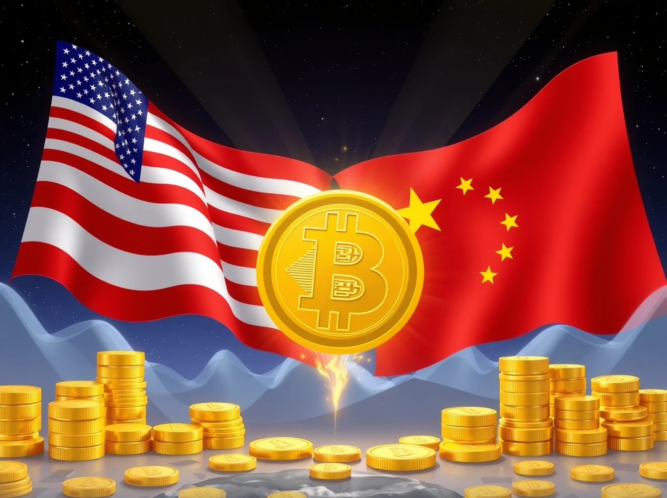 Strategic Bitcoin reserve analysis showing US-China geopolitical cryptocurrency competition