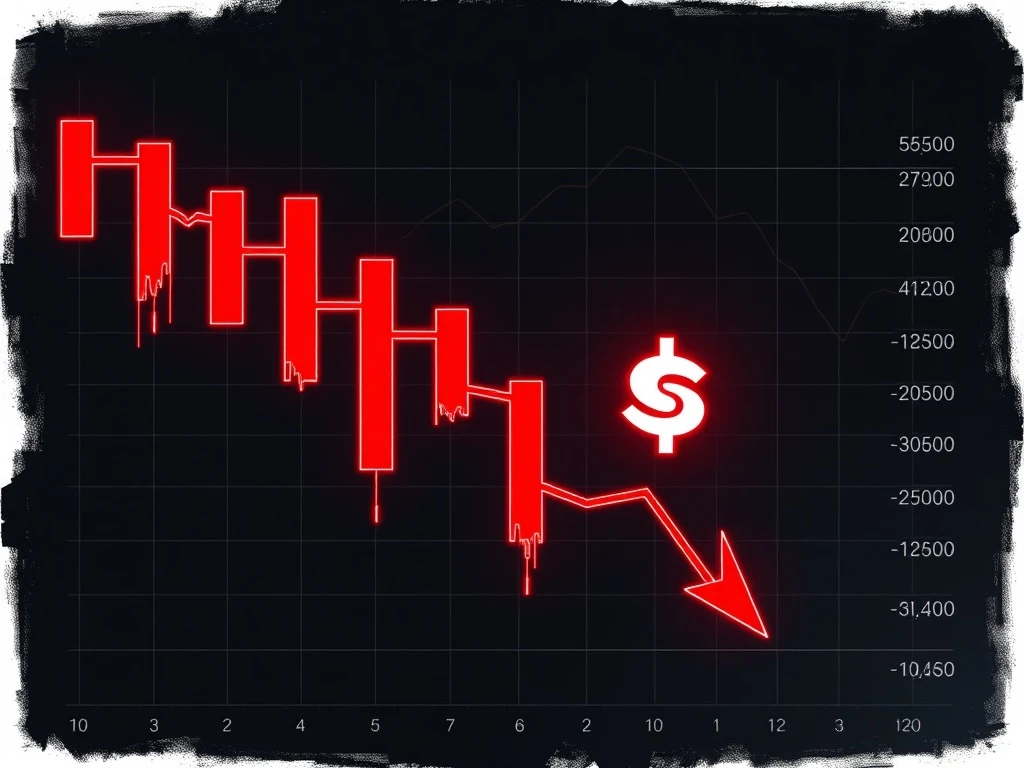 CHR cryptocurrency price crash showing dramatic 62.57% decline with broken support levels