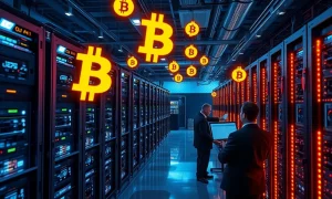 Cipher Mining facility showing advanced cryptocurrency mining operations with institutional investment growth