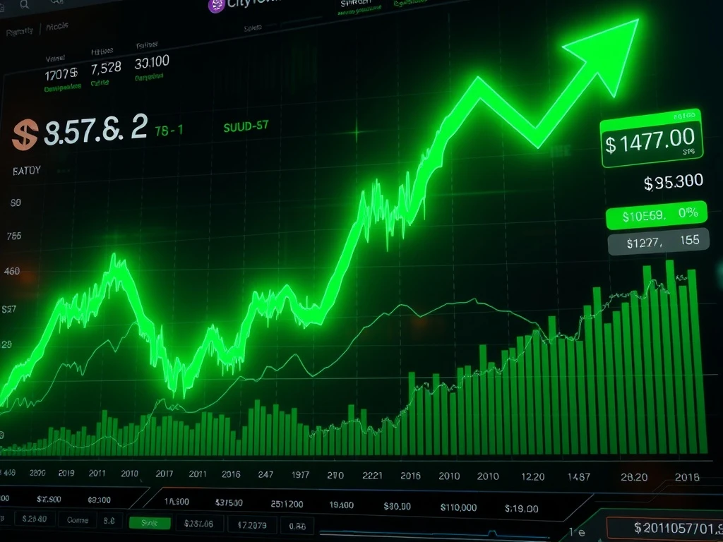 CITY cryptocurrency surge analysis showing massive price increase and trading activity