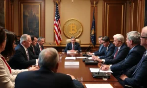 Congressional leaders discussing strategic Bitcoin reserve policy with crypto industry executives