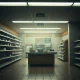 Abandoned convenience store showing retail collapse and convenience store closures with empty shelves