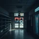 Empty convenience store showing recent closures with abandoned shelves and closed signs