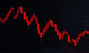 COOKIE cryptocurrency price chart showing dramatic 46.6% plunge amid market volatility