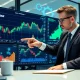 Financial analyst presenting Coreweave stock price target upgrade with market charts