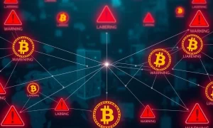 Corporate crypto treasury bubble showing interconnected Bitcoin holdings and systemic risk connections