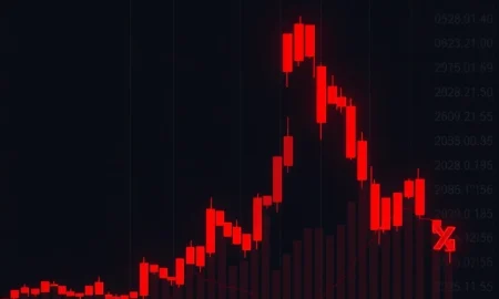 Dramatic COS price collapse chart showing severe cryptocurrency market decline