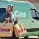 Costco same-day delivery service bringing groceries to customer's doorstep efficiently