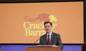 Cracker Barrel CEO presenting brand revitalization strategy after recent controversy