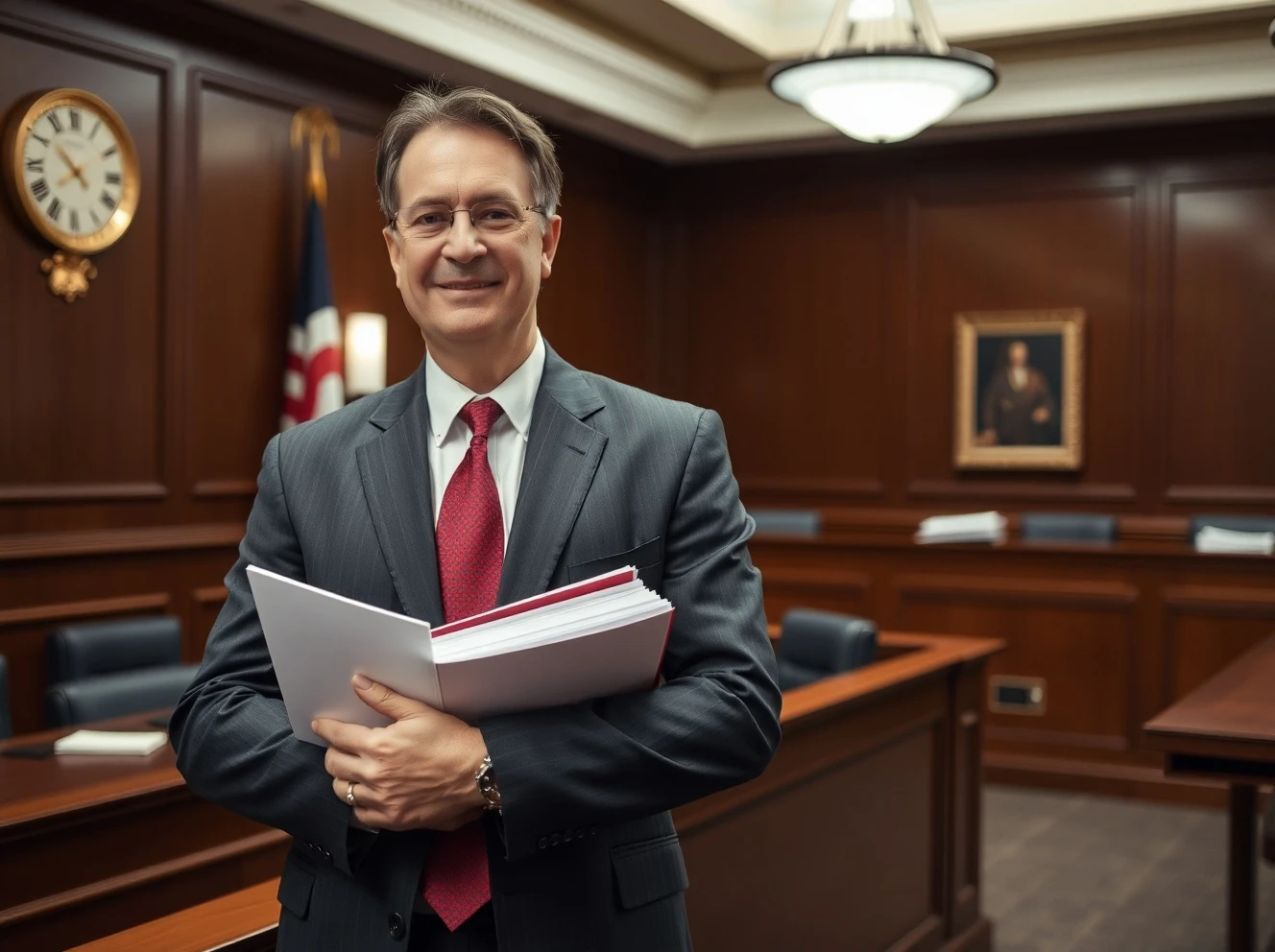 Criminal defense lawyer Michigan Patrick Fragel in courtroom providing expert legal defense