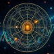 Crypto astrology chart showing planetary alignments affecting Bitcoin market trends and trading patterns