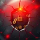 Crypto crime vulnerabilities in financial systems showing security breach with digital currency symbols
