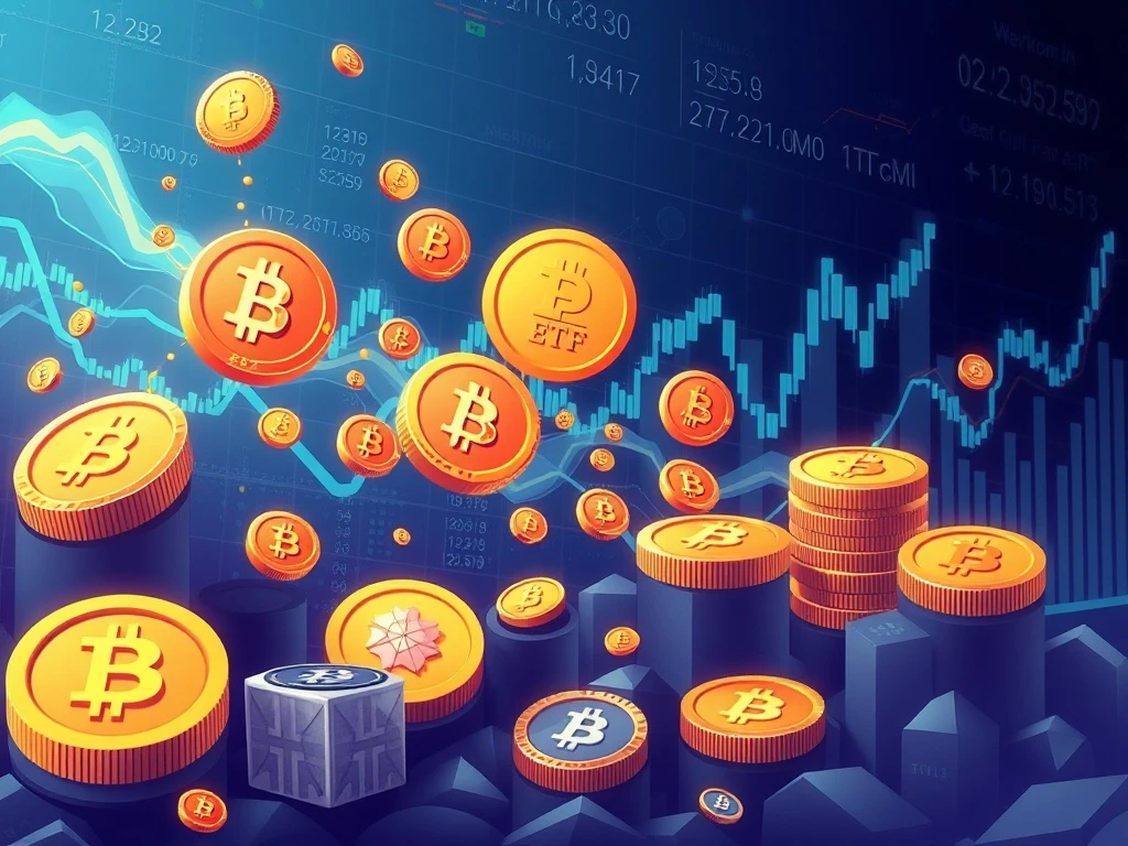Crypto ETF flows triggering massive altseason market movement with rising altcoin charts