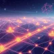 Evolution of crypto infrastructure from internet foundations showing blockchain network connections