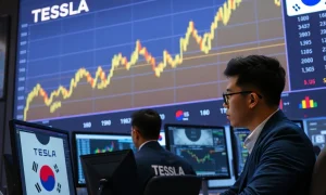 Crypto proxies outperforming Tesla in South Korean investor portfolio shift with digital charts