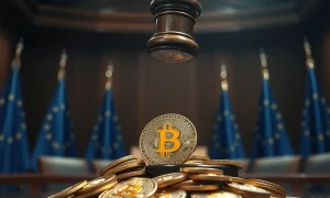 Crypto regulators enforcing strict compliance with gavel coming down on digital coins