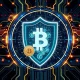 Digital shield protecting cryptocurrency assets from cyber threats illustrating crypto security measures