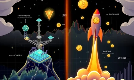 Comparison of crypto value opportunities showing stable utility tokens versus high-risk meme coins investment paths