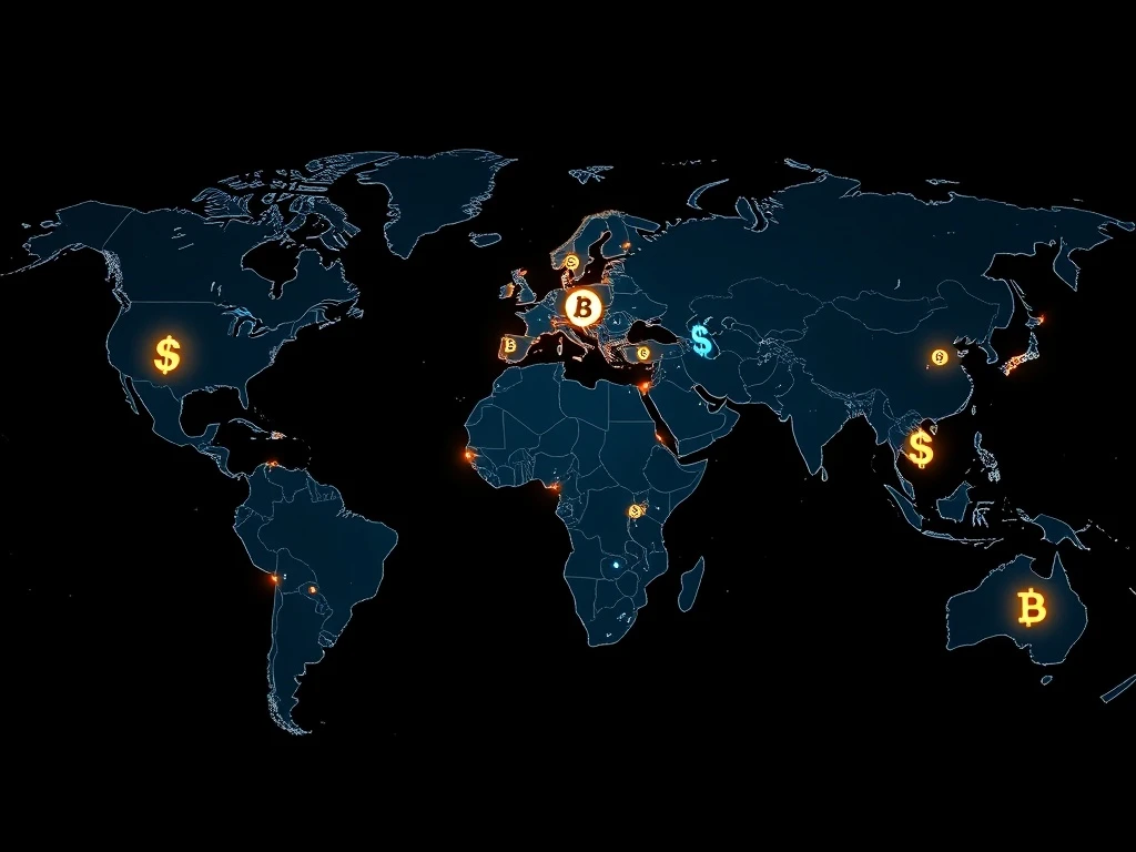 Global cryptocurrency phenomenon transforming international finance and remittance systems with blockchain technology