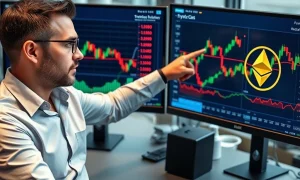 Expert analyzing cryptocurrency investments with Bitcoin and Ethereum market data