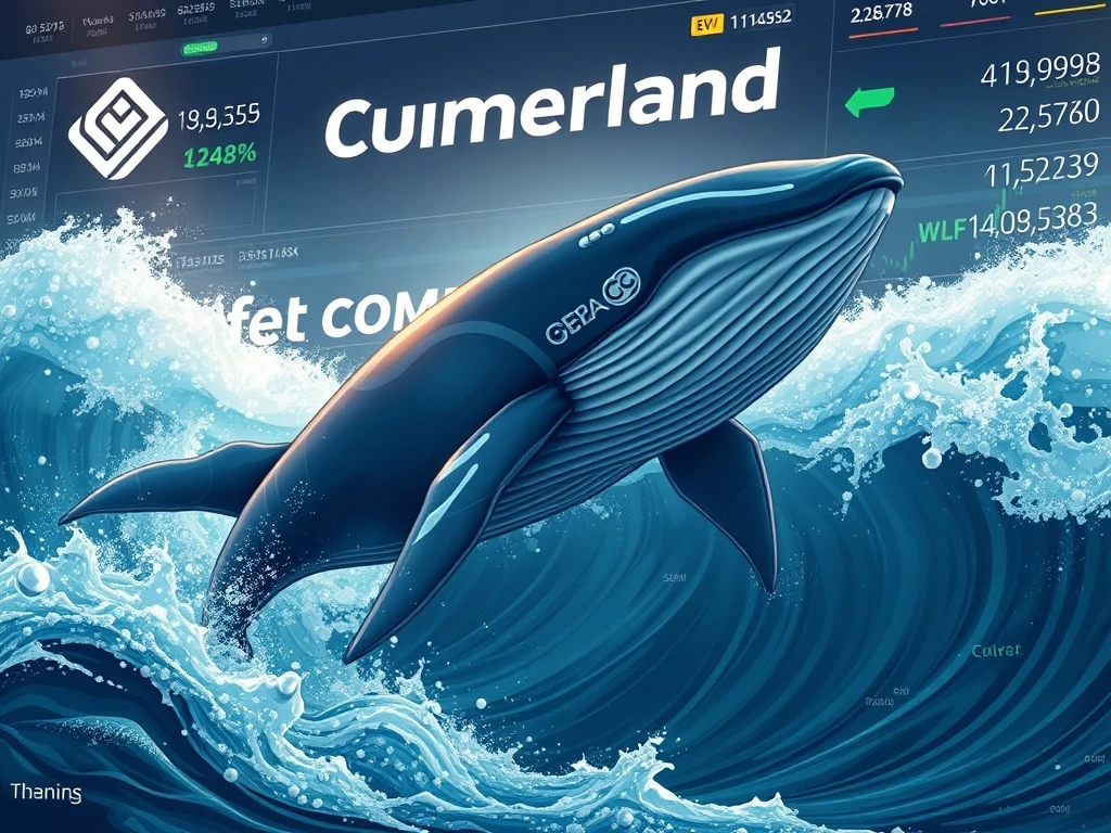 Cumberland's potential WLFI token market entry analysis showing whale trading volatility