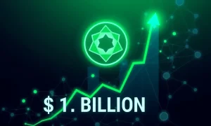 Curve DAO token achieving $1 billion market capitalization milestone with bullish chart indicators