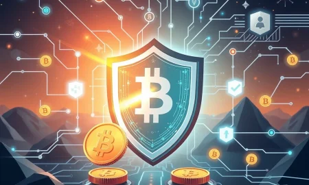 Protection against cyber threats in crypto with digital security shield and blockchain technology