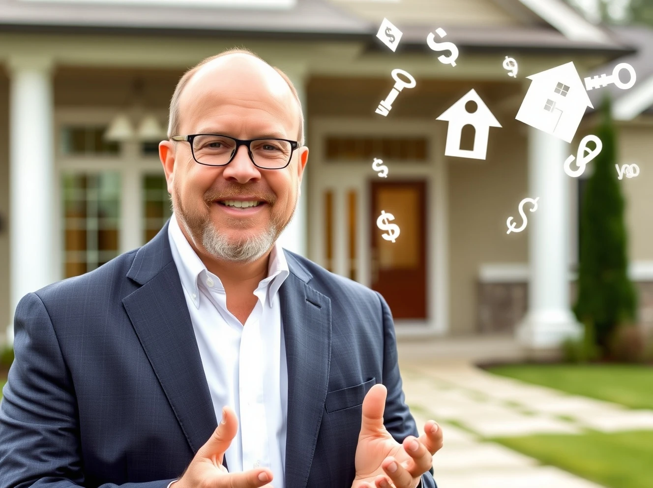 Dave Ramsey explaining when to buy a home with financial charts and house imagery