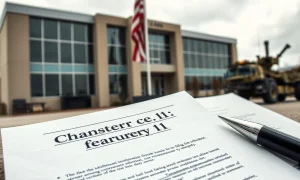 US defense supplier filing Chapter 11 bankruptcy protection documents affecting military contracts