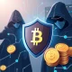 DeFi governance protecting digital assets from cyber attack with blockchain security shield
