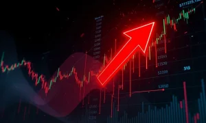 Dramatic visualization of DF token crash showing extreme cryptocurrency market volatility