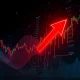 Dramatic visualization of DF token crash showing extreme cryptocurrency market volatility