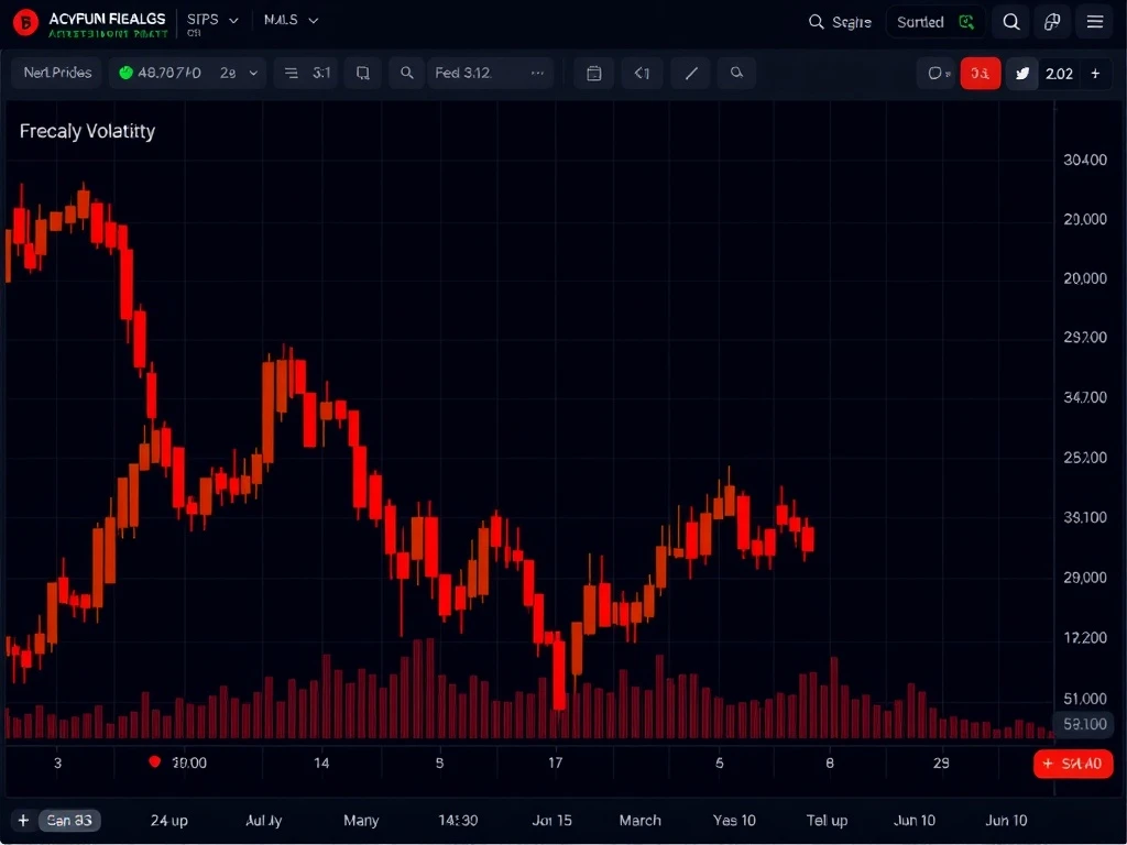 DIA cryptocurrency dramatic price collapse analysis chart showing extreme volatility