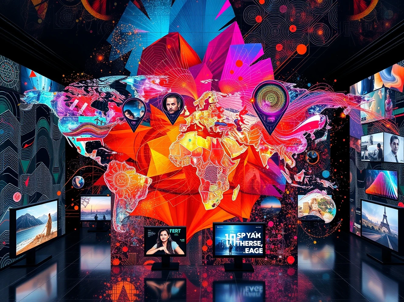 Digital art revolution showcasing global exhibitions and technological innovation in contemporary creative expression