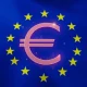 Digital euro concept showing European financial technology innovation with currency symbols