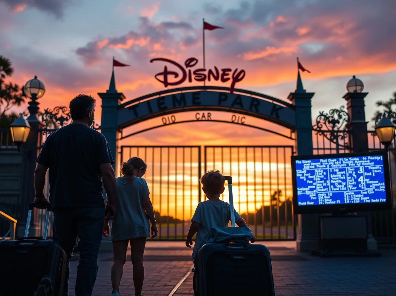 Family canceling Disney trips due to television show cancellation with visible disappointment