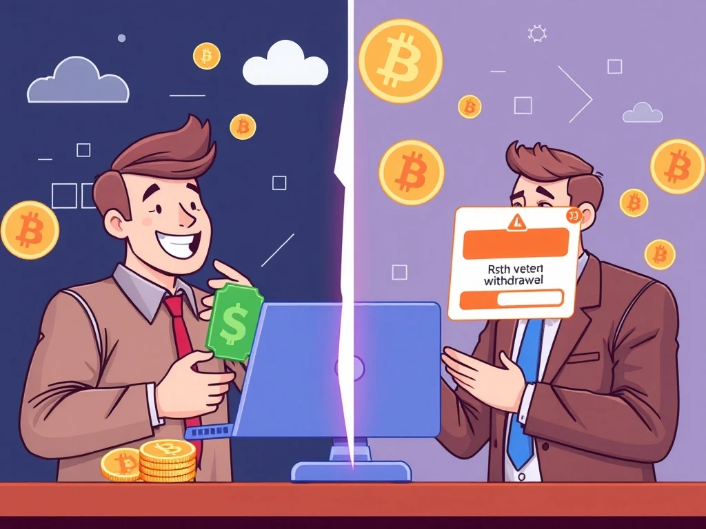 DNSBTC cloud mining platform showing divided investor experiences with profits and risks