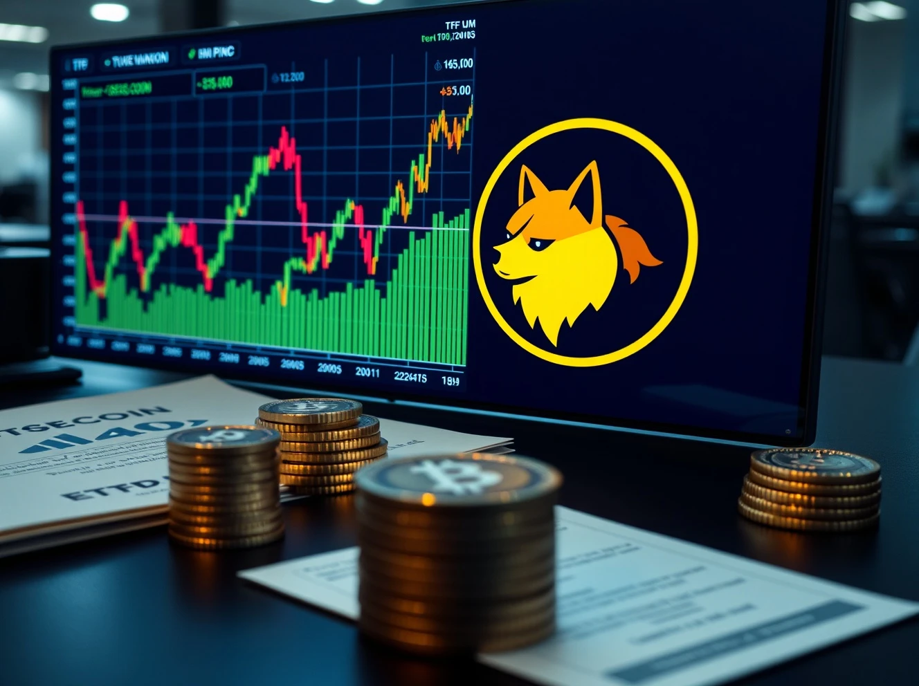DOGE ETF investment opportunity showing cryptocurrency market growth potential