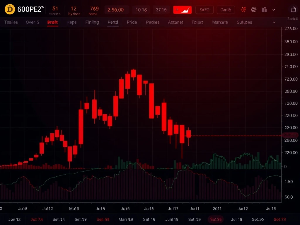 DOGE price crash analysis showing dramatic cryptocurrency market decline with oversold technical indicators