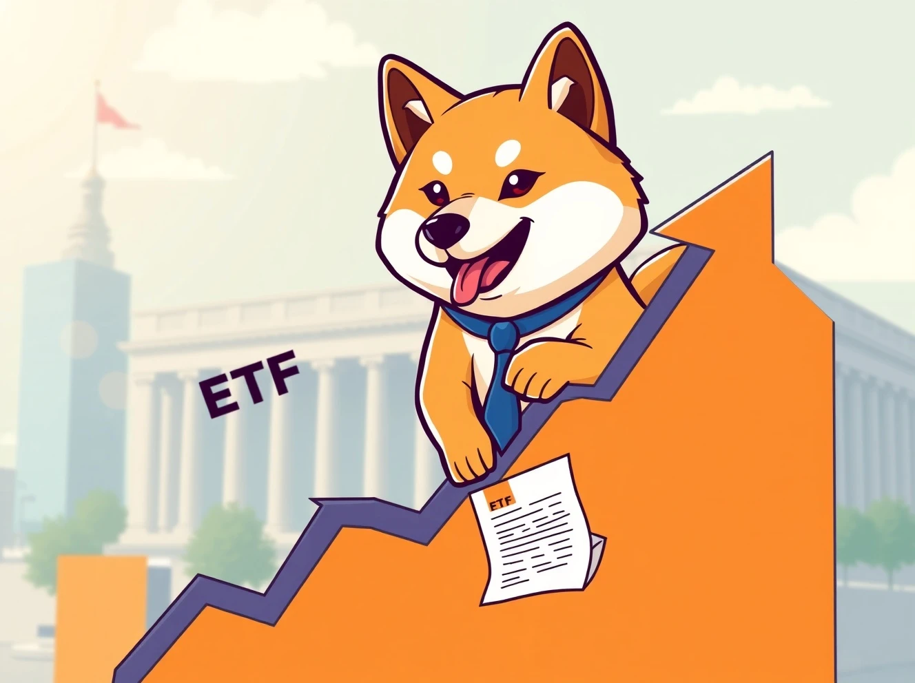 Dogecoin ETF analysis showing price surge despite regulatory delays with institutional investment indicators