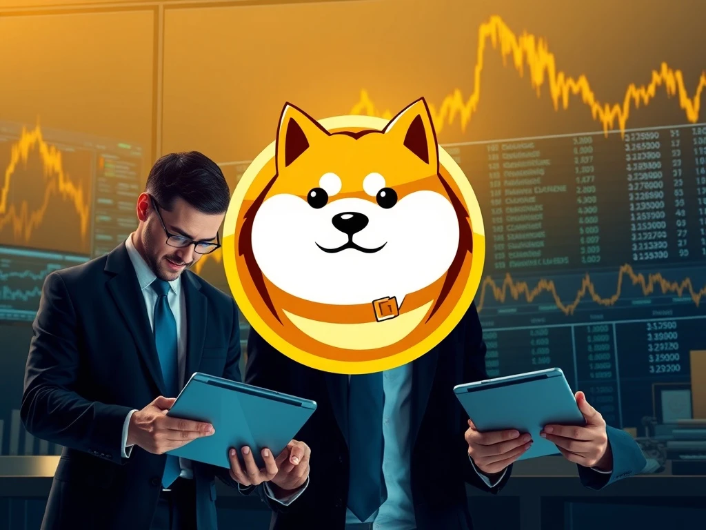 Dogecoin institutional push showing professional cryptocurrency investment analysis and market growth