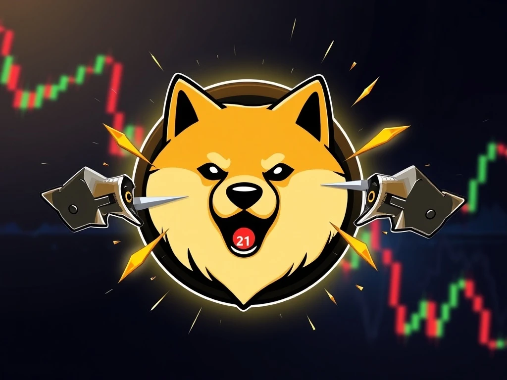 Dogecoin price analysis showing critical $0.21 support level and potential breakout patterns