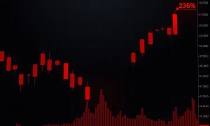 DYDX crash showing extreme price collapse with bearish technical indicators and liquidation signals